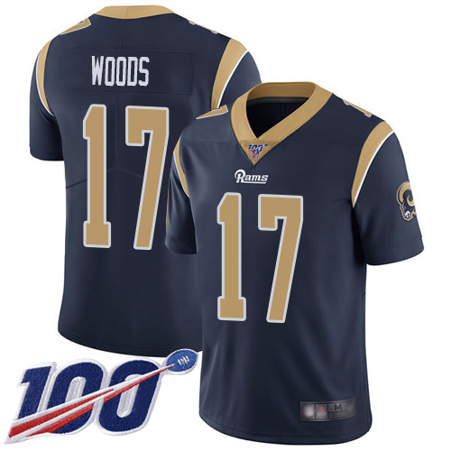 Los Angeles Rams Limited Navy Blue Men Robert Woods Home Jersey NFL Football #17 100th Season Vapor Untouchable